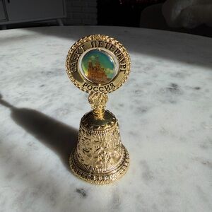 Saint Petersburg, Russia Gold Souvenir Bell